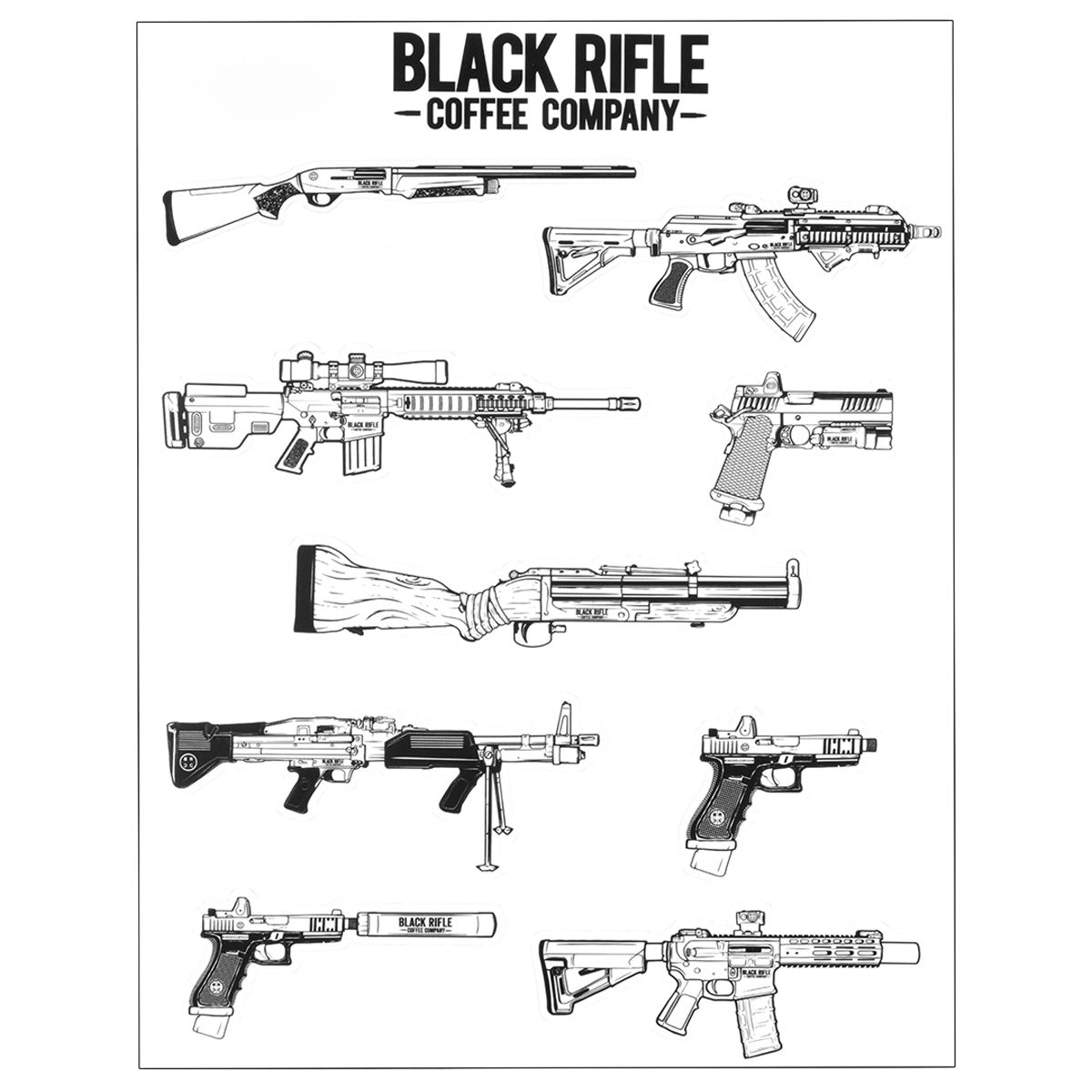 Gun Sticker Sheet