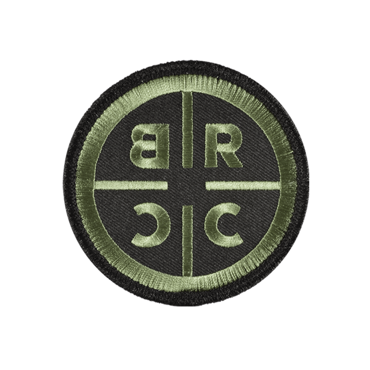 Reticle Embroidered Patch - Green On Black